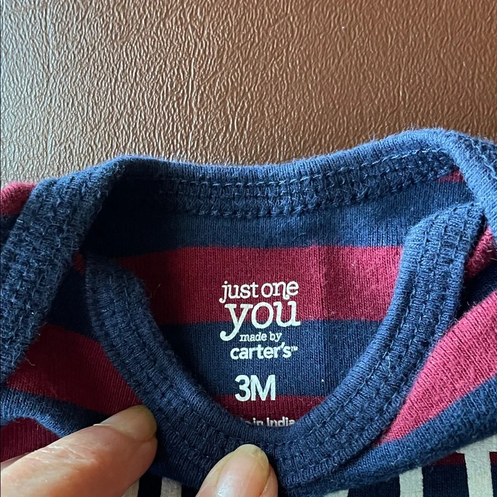 Striped Red and Blue Kids One Piece 3M